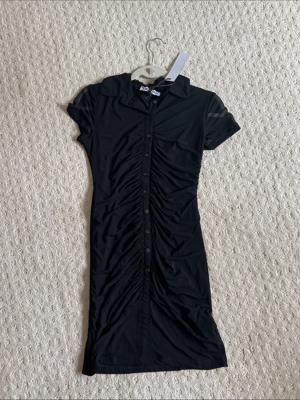 Tic toc black mini dress